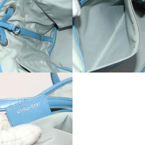 DIOR Canage Tote Bag Canvas Blue Silver - Picture 12 of 12